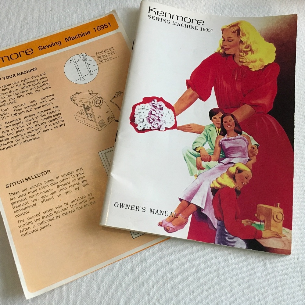 Vintage Kenmore Sewing Machine 16951 Owner’s Manual